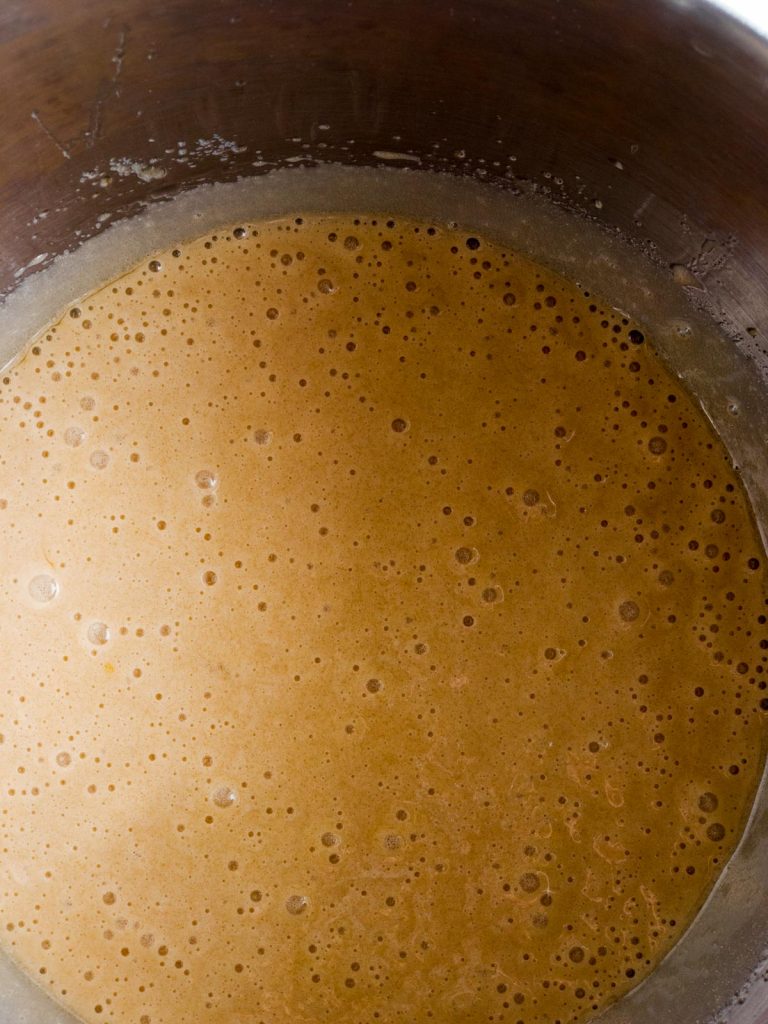 Eggs, sugar, oil whipped in a bowl