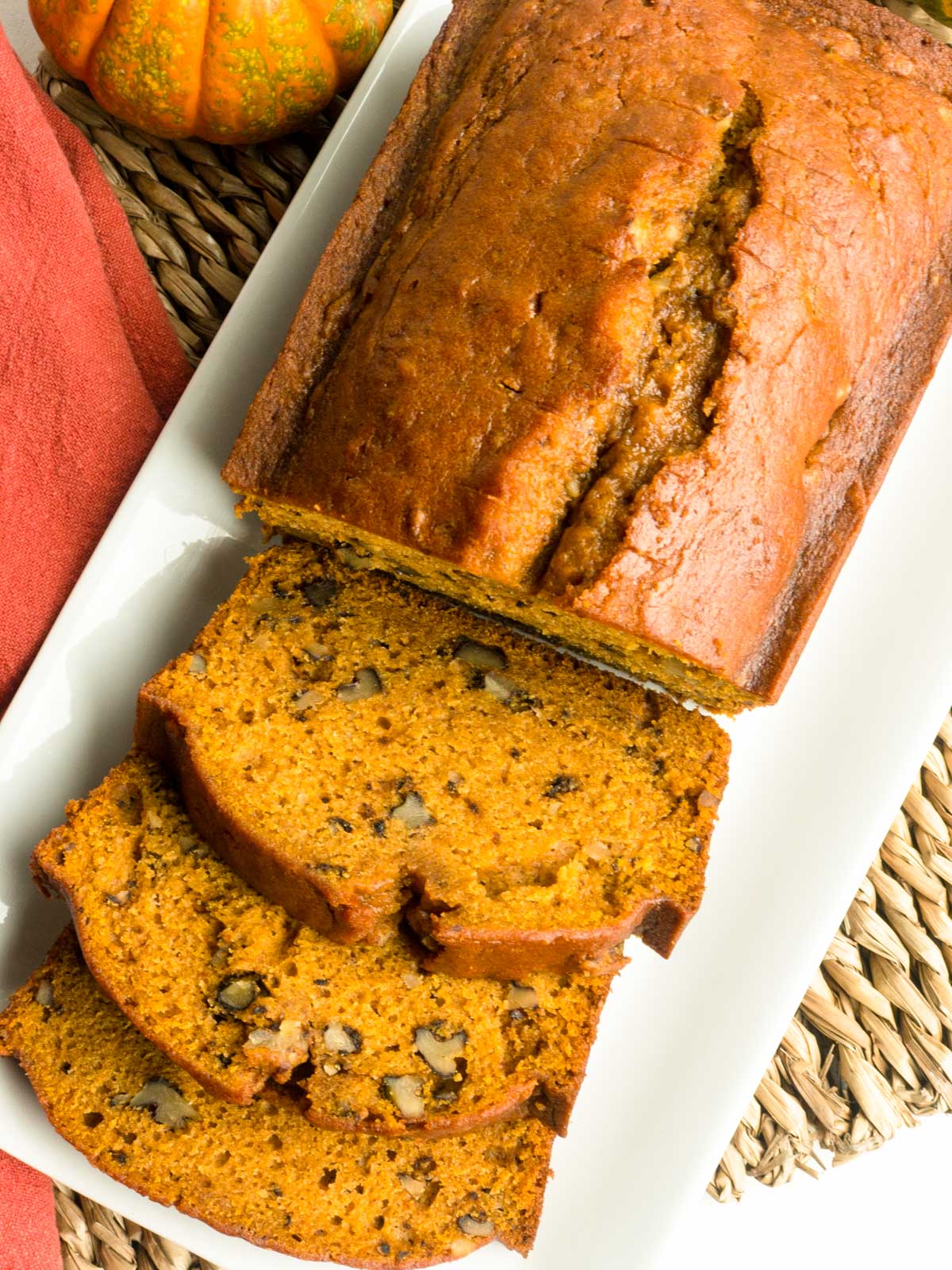 Delicious and moist Pumpkin Bread with Walnuts - Gitta's Kitchen